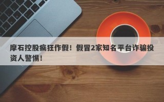 摩石控股疯狂作假！假冒2家知名平台诈骗投资人警惕！