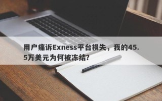 用户痛诉Exness平台损失，我的45.5万美元为何被冻结？