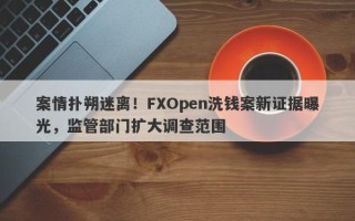 案情扑朔迷离！FXOpen洗钱案新证据曝光，监管部门扩大调查范围