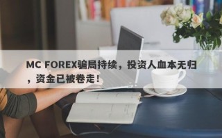 MC FOREX骗局持续，投资人血本无归，资金已被卷走！