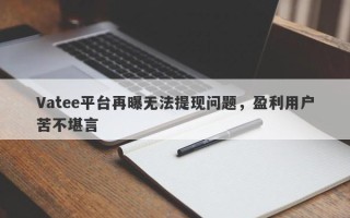 Vatee平台再曝无法提现问题，盈利用户苦不堪言