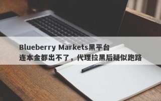 Blueberry Markets黑平台连本金都出不了，代理拉黑后疑似跑路