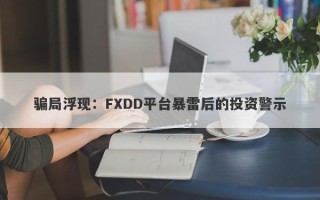 骗局浮现：FXDD平台暴雷后的投资警示